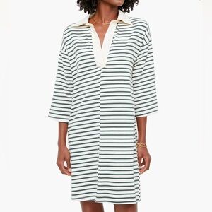 Tuckernuck Green Stripe Ashton Knit Polo Dress—Like New